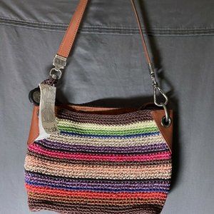 The Sak Brown Multi Indigo Crochet Demi Vagabond